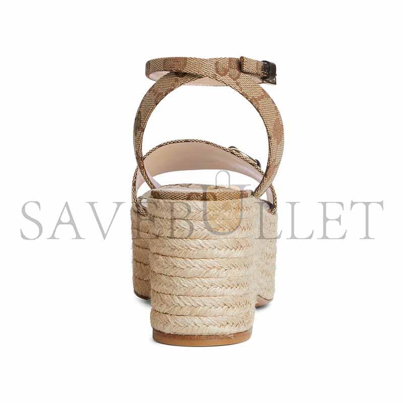 Gvc*1 lady horsebit gg platform espadrille sandals 816692